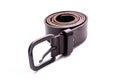 Twisted brown leather belt Royalty Free Stock Photo