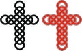 twisted Celtic Scandinavian cross simplified version on a white background