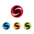 Twisted Circle Abstract Technology Business Logo Icon