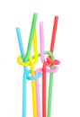 Twisted colored straws