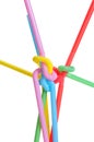 Twisted colored straws