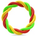 Twisted colorful rings