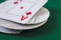 Twisted deck of cards Royalty Free Stock Photo