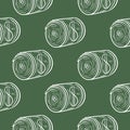 Twisted dollars silhouette seamless pattern