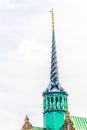 Twisted dragons on spire of the Borsen, Oldest Building in Slotsholmen, in Copenhagen, Denmark Royalty Free Stock Photo