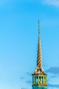 Twisted dragons on spire of the Borsen, Oldest Building in Slotsholmen, in Copenhagen, Denmark Royalty Free Stock Photo