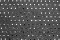 Twisted fabric black color with paillettes Royalty Free Stock Photo