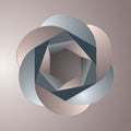 Twisted geometric emblem