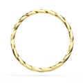 Twisted Gold ring isolated on white background Royalty Free Stock Photo