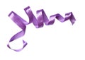 Twisted lilak silk ribbon Royalty Free Stock Photo