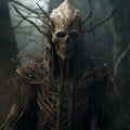 Twisted Limbs: A Dark And Gritty Skeletal Mage In The Forest