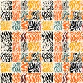 Twisted lines, smooth curved twisting stripes, seamless pattern, ai Royalty Free Stock Photo