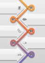 Twisted into a loop pattern timeline infographic