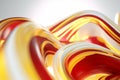 Twisted Modern Minimalism: Red and Yellow Waves in 3D Render and Unreal Engine 5