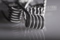 Twisted multi Strand vaping coils example. Royalty Free Stock Photo