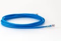 Blue network Internet cable with shadow Royalty Free Stock Photo