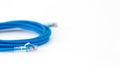 Blue network Internet cable with shadow Royalty Free Stock Photo