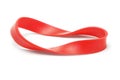 Twisted red rubber wrist band Royalty Free Stock Photo