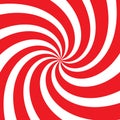 Twisted red and white radial lines. Visual vibrating effect.