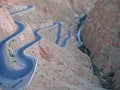 Twisted road going in a canyon