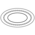 Twisted rope frame of oval shape Royalty Free Stock Photo