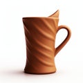 Twisted Sense Of Humor: Sculpted Brown Mug With Beautiful Curve