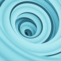 Twisted shape abstract 3D render Royalty Free Stock Photo