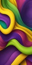 Twisted Shapes in Purple Greenyellow