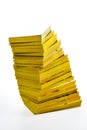 Twisted stack of old paperback books Royalty Free Stock Photo