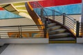 Colorful twisted stairs interior architecture Royalty Free Stock Photo