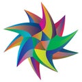 Twisted Star. Decorative Design Element Royalty Free Stock Photo