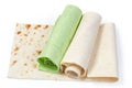 Twisted thin ordinary lavash and lavash prepared with spinach