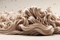 Twisted Waves: Cream and Taupe Brown in Minimalist Desig