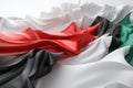 Twisted Waves of Jordan\'s Flag: Modern Minimalist 3D Render on White Background