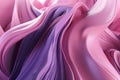 Twisted Waves: A Minimalist 3D Render in Purple and Pink