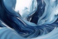Twisted Waves: A Modern Minimalist Blend of Blue and Navy in 3D Render