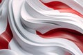 Twisted Waves: A Modern Minimalist 3D Render of Japan\'s Flag Colors