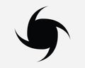 Twister Spin Spiral Tornado Vortex Spinning Explode Whirl Spinner Twist Swirl Rotate Rotation Circular Icon Sign SVG Shape Vector