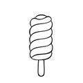 twister popsicle ice cream and vector illustration Royalty Free Stock Photo