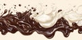 Twister shape Splash, a 3D illustration made from milk and chocolate in a tornado design Royalty Free Stock Photo