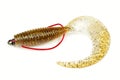 Twister Tail Lure Fishing Bait Isolated on White Background