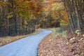 Twisting Autumn road Royalty Free Stock Photo