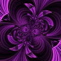 twisting cyclone curved effect on the 3D surface hexagonal design in vivid purple