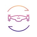 twisting drone nolan icon. Simple thin line, outline vector of Drones icons for ui and ux, website or mobile application