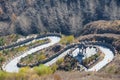 Twisting mountain road Royalty Free Stock Photo