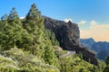 Twisty Rroad in Mountains in Gran Canaria. Royalty Free Stock Photo