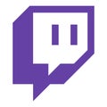 Twitch icon illustration. Twitch app logo. Social media icon