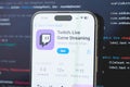 Twitch on iphone screen