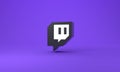 Twitch logo isolated with purple background