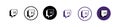 Twitch vector logo. twitch vector icon.twitch editorial